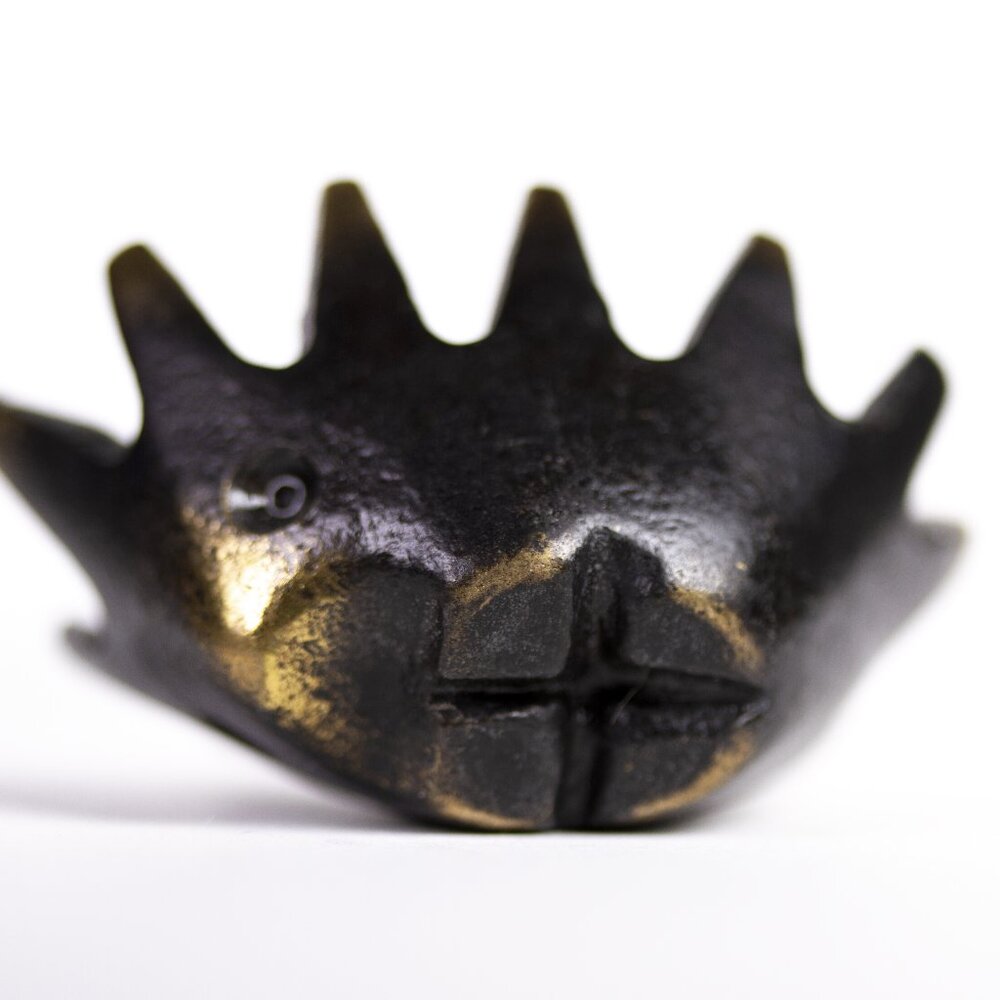 Vintage Walter Bosse Hedgehog Ashtray - Brass - Picture 7 of 12